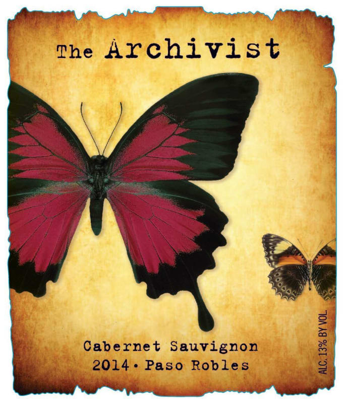 The Archivist Paso Robles Cabernet Sauvignon 2014 Front Label