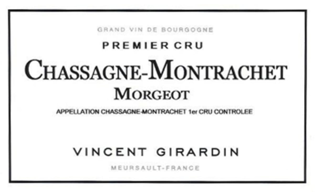 Vincent Girardin Chassagne-Montrachet Morgeot Vieilles Vignes Premier Cru 2015 Front Label