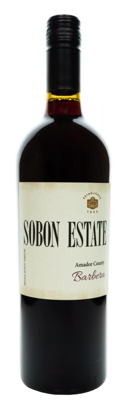 Sobon Estate Barbera 2018 Front Bottle Shot