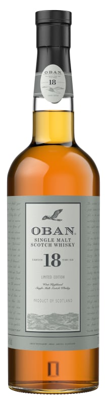 Oban 18 Year Single Malt Scotch Whisky Front Bottle Shot