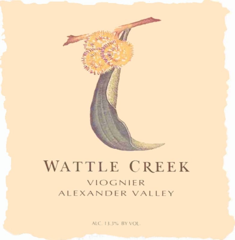 Wattle Creek Alexander Valley Viognier 2000 Front Label
