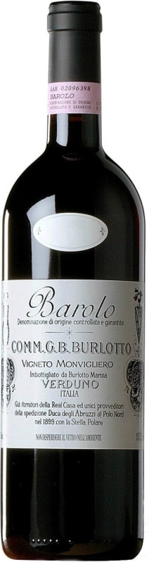 G.B. Burlotto Barolo Vigneto Monvigliero 2015 Front Bottle Shot