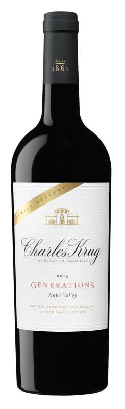 Charles Krug Family Reserve Generations 2019 Front Bottle Shot