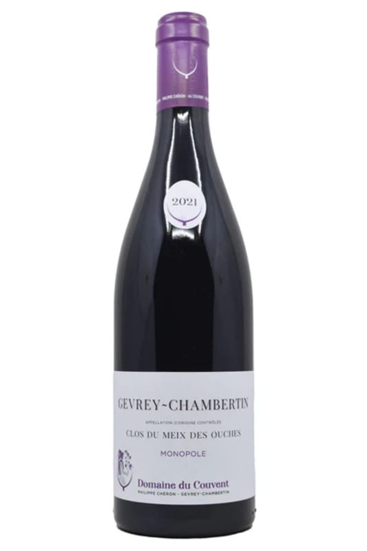 Domaine du Couvent Gevrey-Chambertin Clos du Meix des Ouches Monopole 2021 Front Bottle Shot