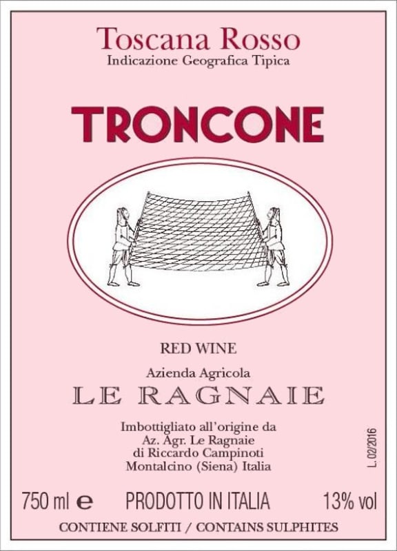Le Ragnaie Troncone 2015 Front Label