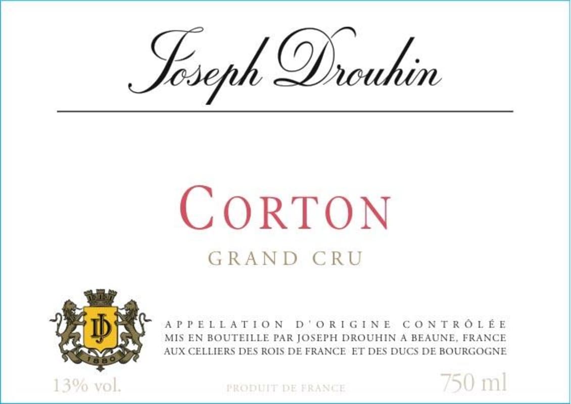 Joseph Drouhin Corton Grand Cru 1990 Front Label