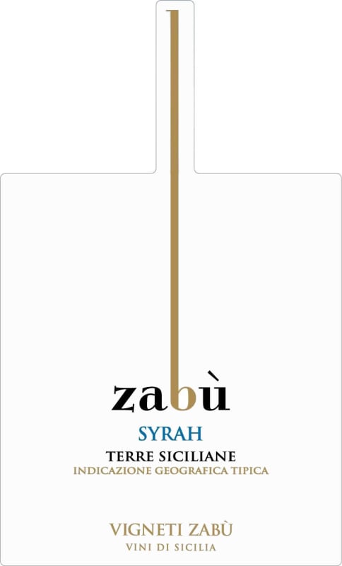 Farnese Vigneti Zabu Syrah 2016 Front Label