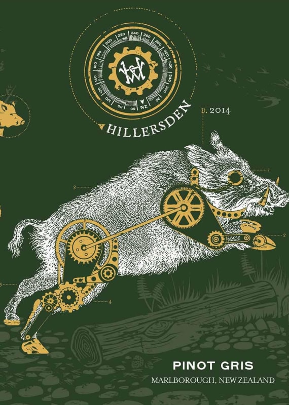 Hillersden Pinot Gris 2014 Front Label