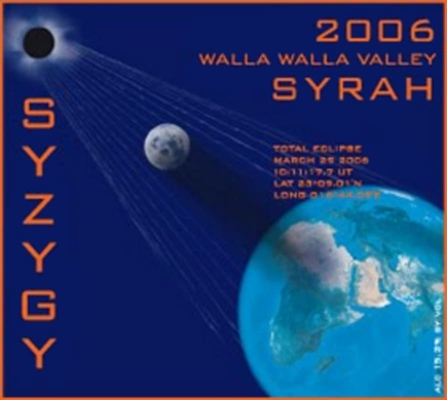 Syzygy Syrah 2006 Front Label