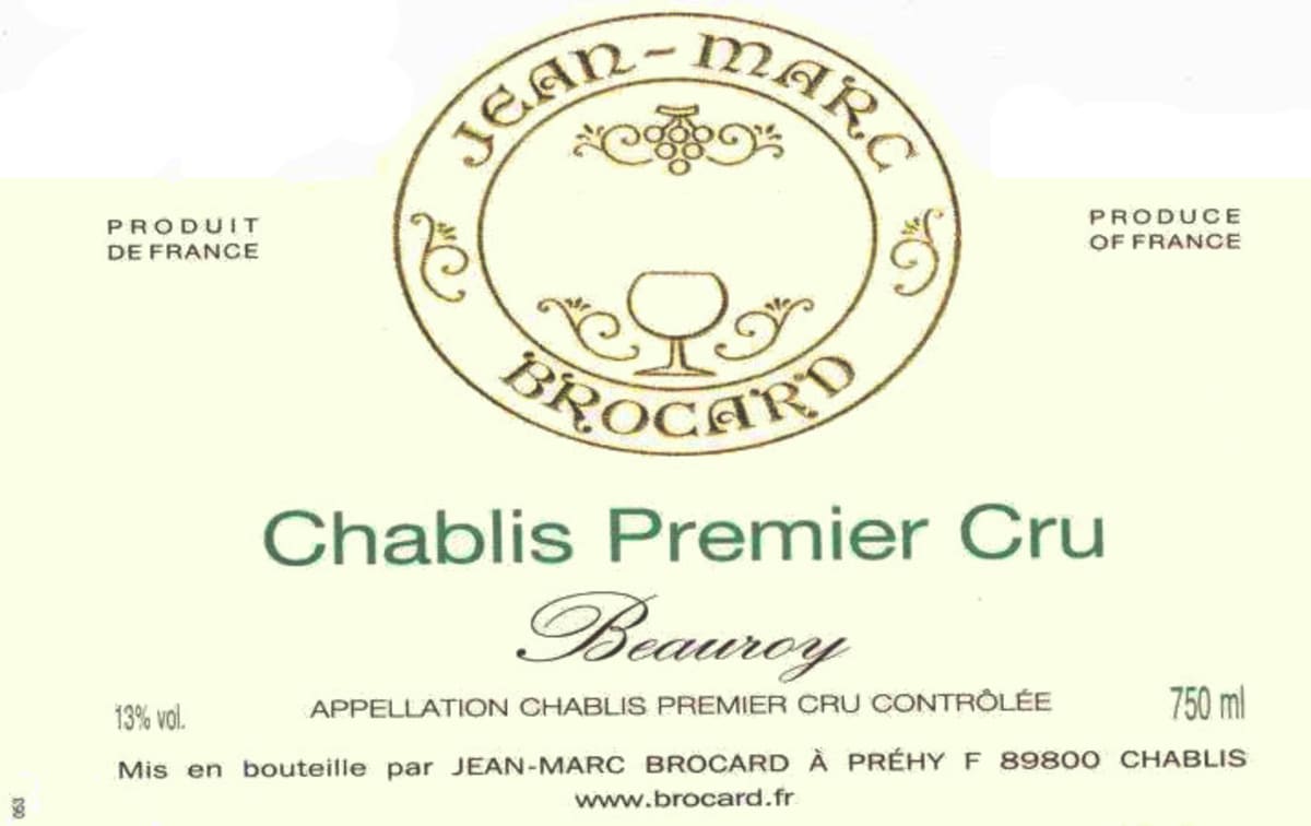 Brocard Chablis Beauroy Premier Cru 2009 Front Label