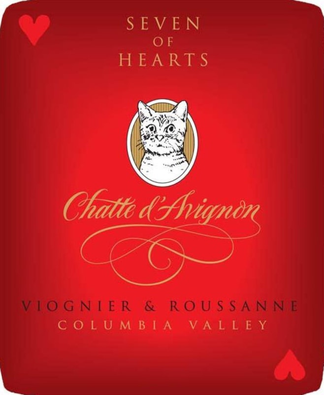 Seven of Hearts Chatte d Avignon Viognier 2009 Front Label