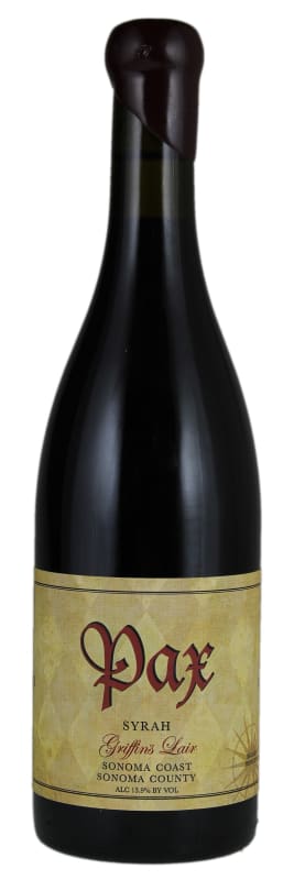 Pax Griffin's Lair Syrah 2016 Front Bottle Shot