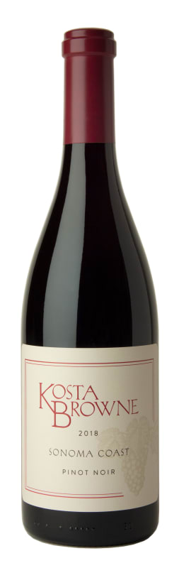 Kosta Browne Sonoma Coast Pinot Noir 2018 Front Bottle Shot