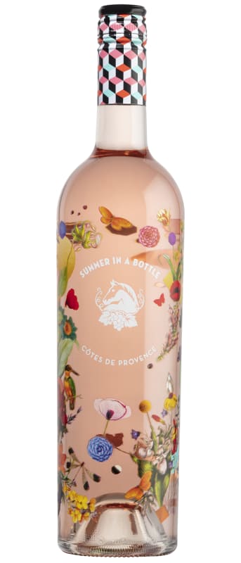 Wolffer Summer in a Bottle Cotes de Provence Rose 2023 Front Bottle Shot