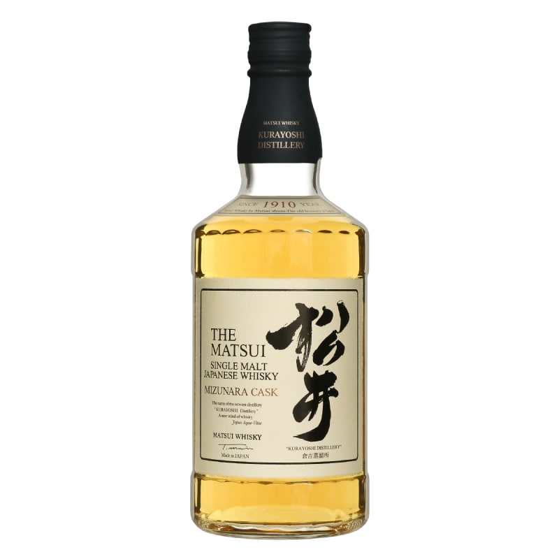 Matsui Mizunara Single Malt Japanese Whisky Front Bottle Shot