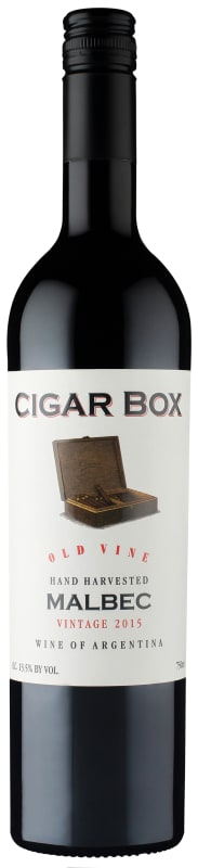 Cigar Box Old Vine Malbec 2015 Front Bottle Shot