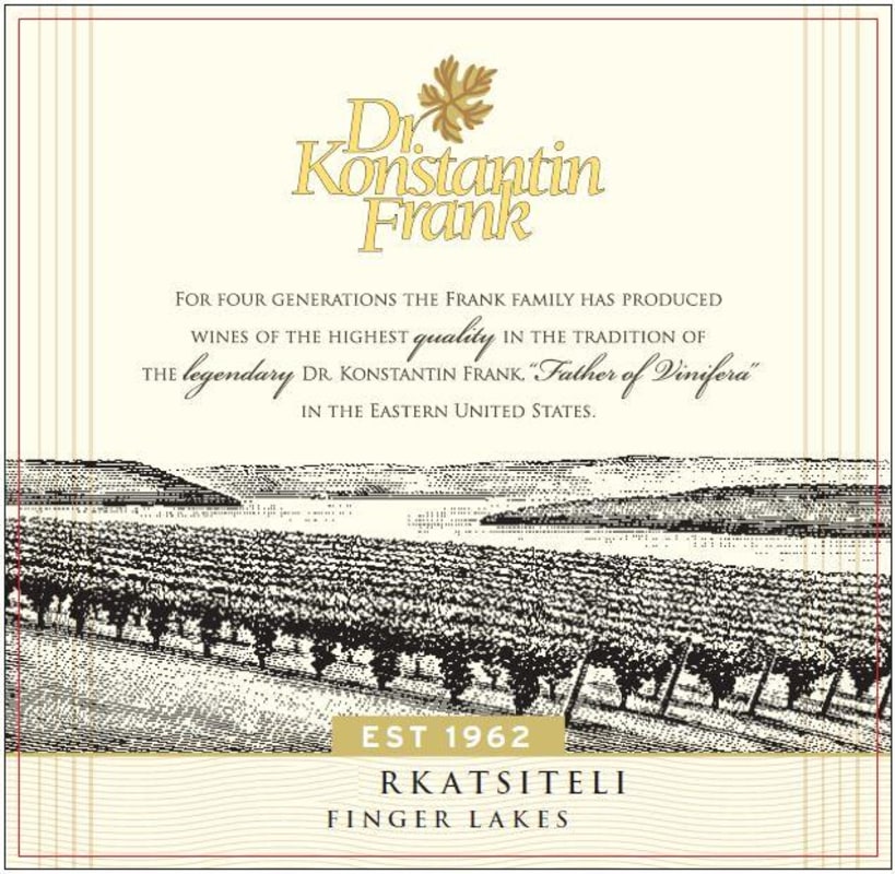Dr. Konstantin Frank Rkatsiteli 2021 Front Label