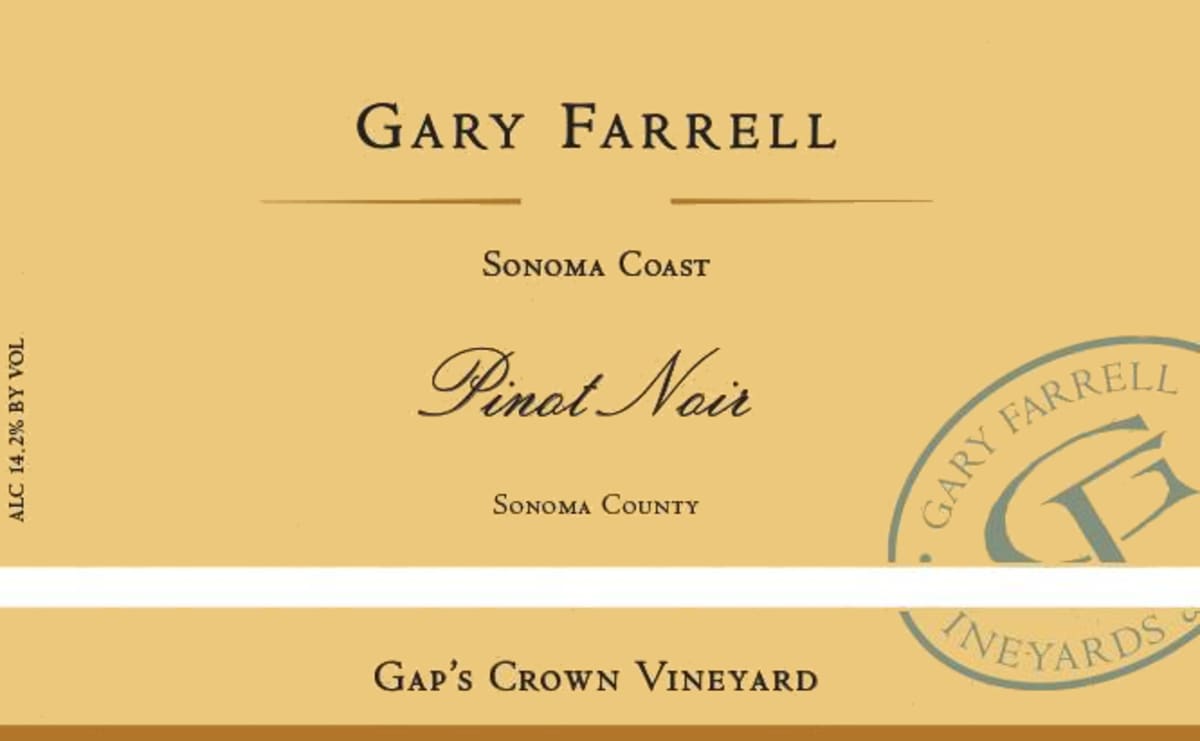 Gary Farrell Gap's Crown Vineyard Pinot Noir 2014 Front Label