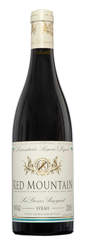 Hedges Family Estate Descendants Liegeois Dupont Syrah 2018 Front Bottle Shot