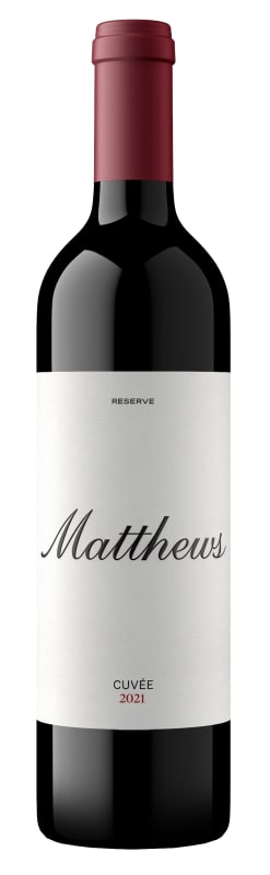 Matthews Winery Cuvee Reserve 2021 Front Bottle Shot