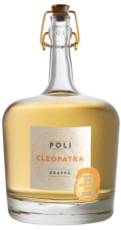 Poli Cleopatra Moscato Oro Grappa Front Bottle Shot