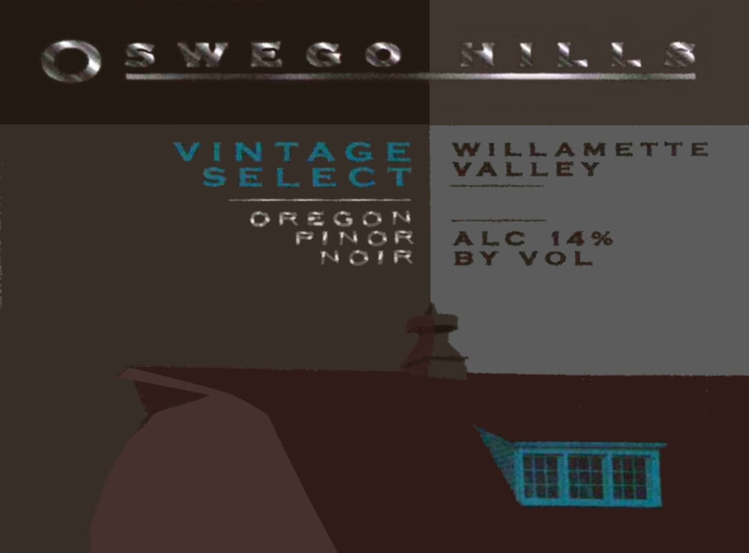 Oswego Hills Winery Vintage Select Pinot Noir 2014 Front Label