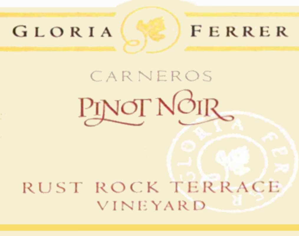 Gloria Ferrer Rust Rock Terrace Vineyard Pinot Noir 2013 Front Label