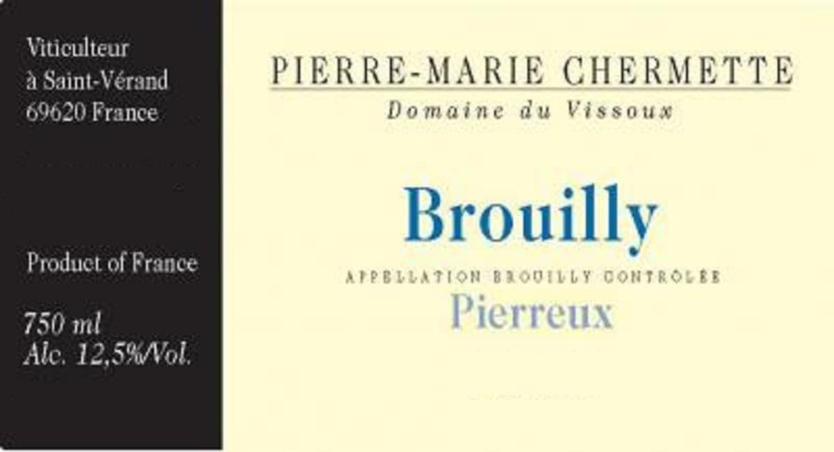 Pierre-Marie Chermette Brouilly Pierreux 2015 Front Label