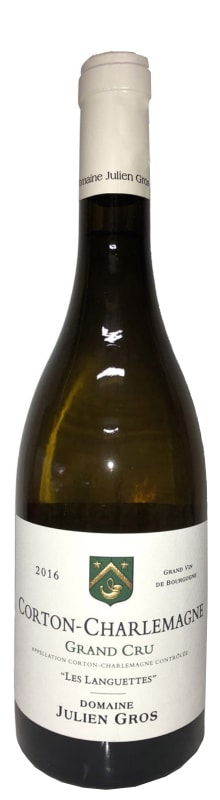 Domaine Julien Gros Corton-Charlemagne Grand Cru Les Languettes 2016 Front Bottle Shot