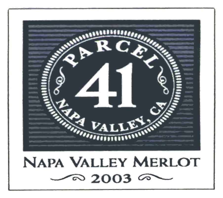 Nine North Wine Company Parcel 41 Merlot 2003 Front Label