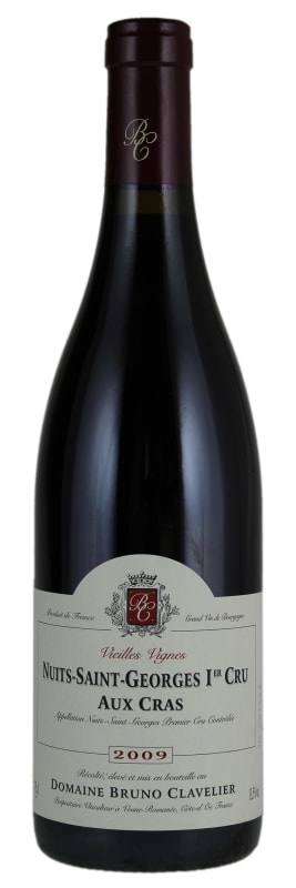Domaine Bruno Clavelier Nuits-St-Georges Aux Cras Vieilles Vignes Premier Cru 2009 Front Bottle Shot