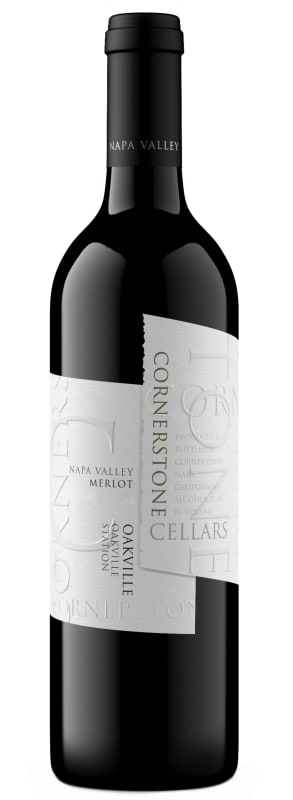 Cornerstone Cellars Oakville Station Merlot 2021 Front Bottle Shot