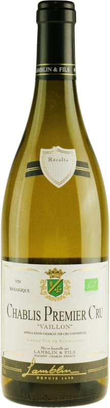 Lamblin et Fils Chablis Vaillon Premier Cru 2019 Front Bottle Shot