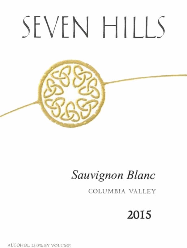 Seven Hills Winery Sauvignon Blanc 2015 Front Label