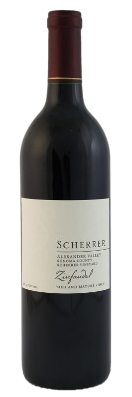 Scherrer Winery Scherrer Vineyard Old & Mature Vines Zinfandel 2016 Front Bottle Shot