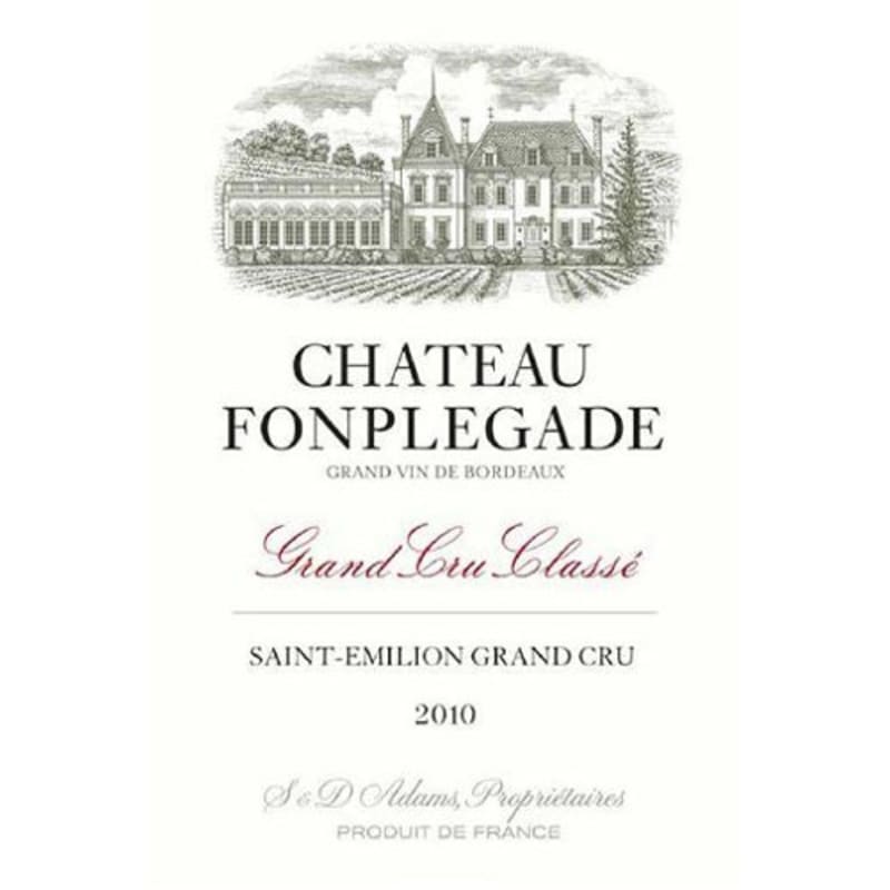 Chateau Fonplegade (375ML half-bottle) 2010 Front Label