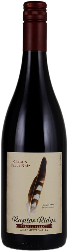 Raptor Ridge Barrel Select Pinot Noir 2016 Front Bottle Shot