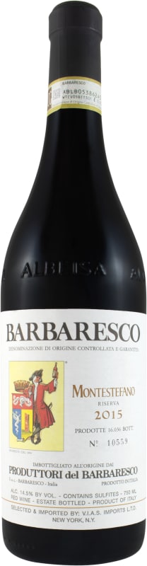 Produttori del Barbaresco Barbaresco Montestefano Riserva (1.5 Liter Magnum) 2015 Front Bottle Shot
