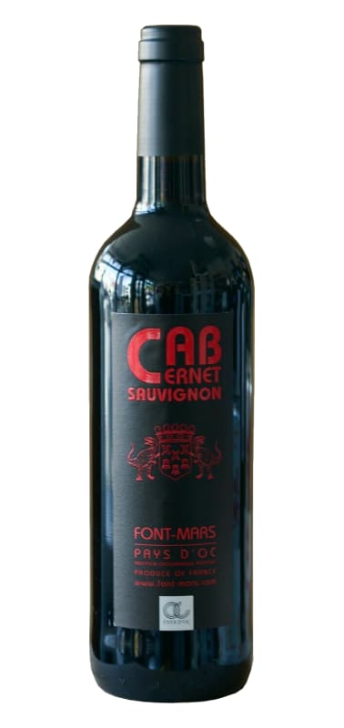 Domaine Font-Mars Cabernet Sauvignon 2019 Front Bottle Shot