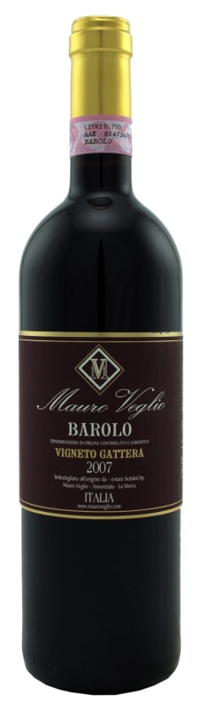 Mauro Veglio Barolo Vigneto Gattera 2007 Front Bottle Shot