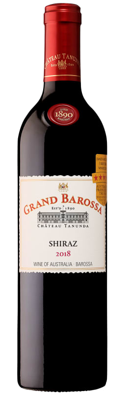Chateau Tanunda Grand Barossa Shiraz 2018 Front Bottle Shot