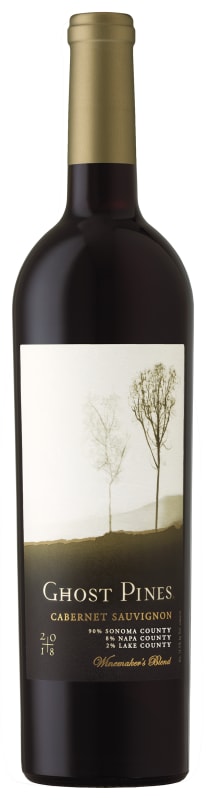 Ghost Pines Cabernet Sauvignon 2018 Front Bottle Shot