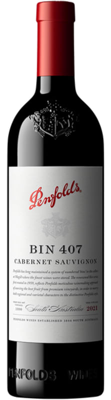Penfolds Bin 407 Cabernet Sauvignon 2021 Front Bottle Shot