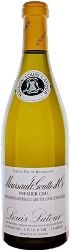 Louis Latour Meursault Goutte d'Or Premier Cru 2015 Front Bottle Shot