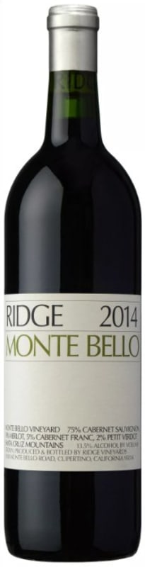 Ridge Monte Bello 2014 Front Bottle Shot
