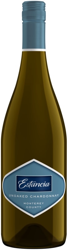 Estancia Unoaked Chardonnay 2012 Front Bottle Shot