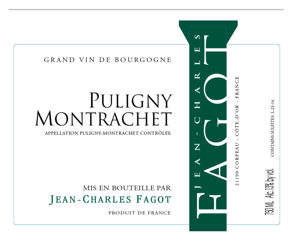 Domaine Jean-Charles Puligny-Montrachet 2016 Front Label