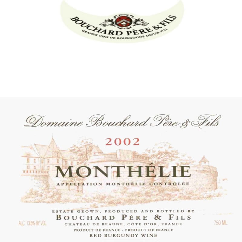 Bouchard Pere & Fils Monthelie 2002 Front Label