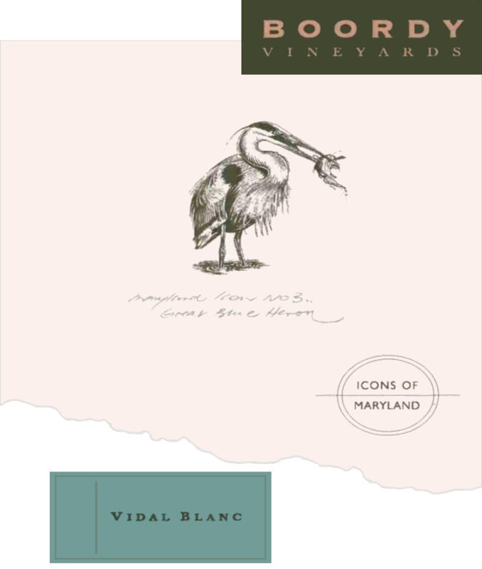 Boordy Vineyards Icons of No.3 Vidal Blanc 2014 Front Label