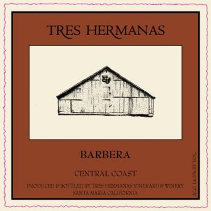 Tres Hermanas Vineyard & Winery Barbera 2009 Front Label